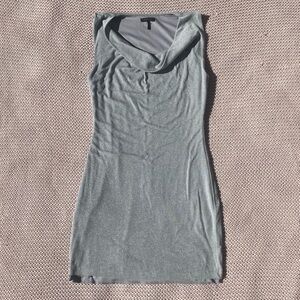 ✰ silver cowls neck sleeveless mini dress ✰